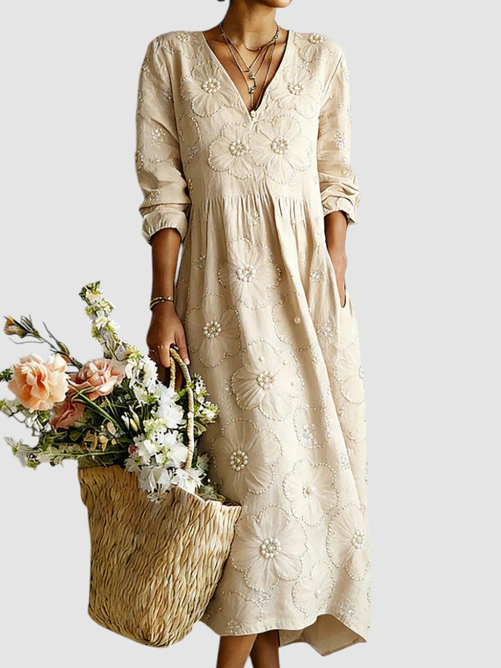 Eleanor™ Floral Cotton Midi Dress