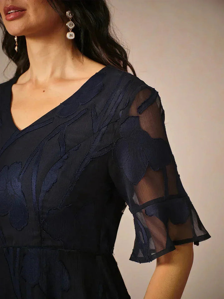 Seraphina™ | Elegant Lace Flutter Sleeve Dress