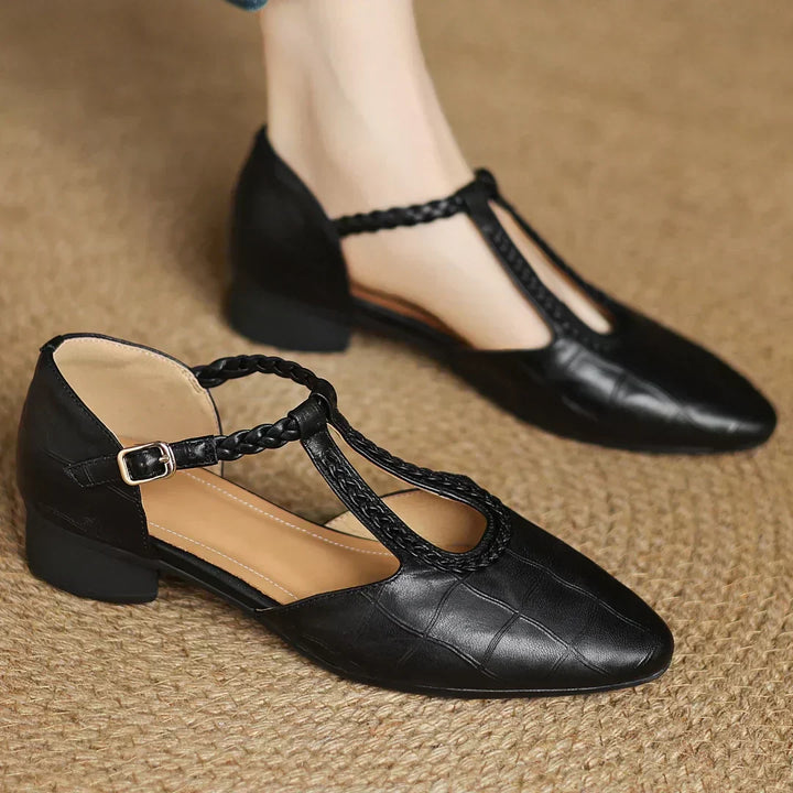 Katharina | Elegant Leather Low Heels