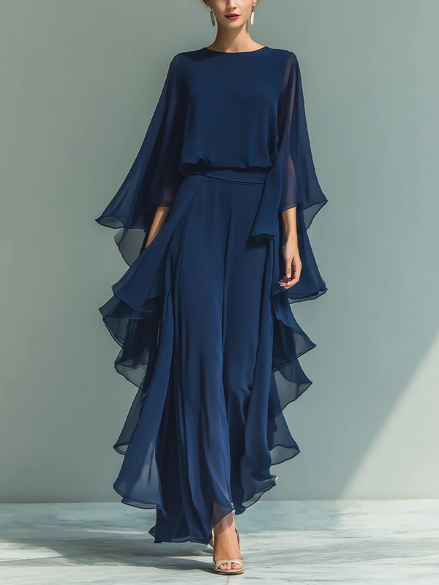 Savannah™ Elegant Chiffon Ruffle Set