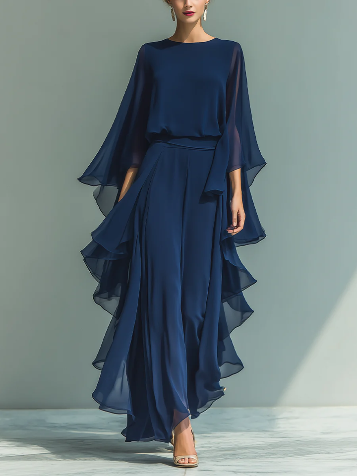 Savannah™ Elegant Chiffon Ruffle Set