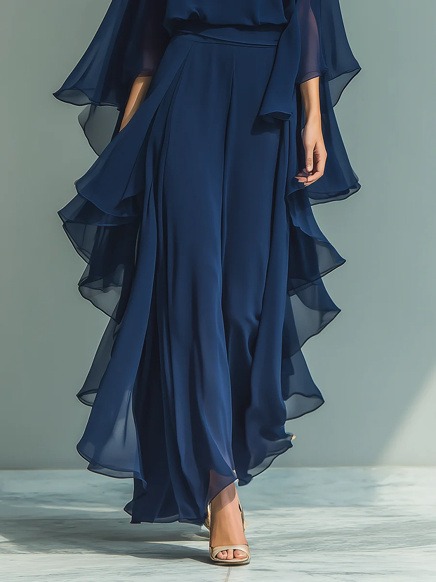 Savannah™ Elegant Chiffon Ruffle Set