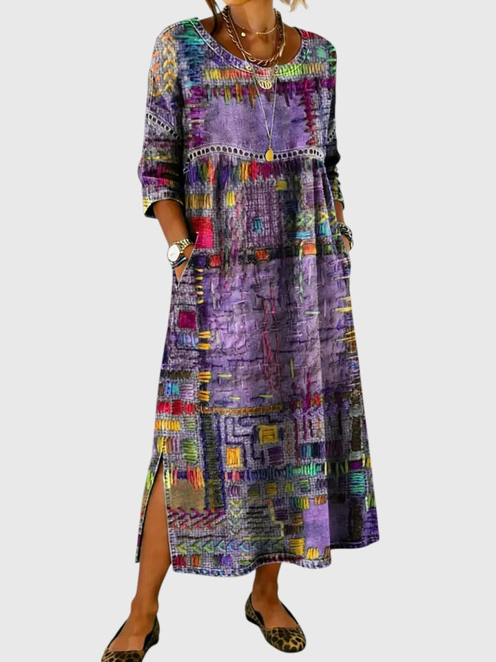 Amara™ | Effortless Patchwork Denim Dress