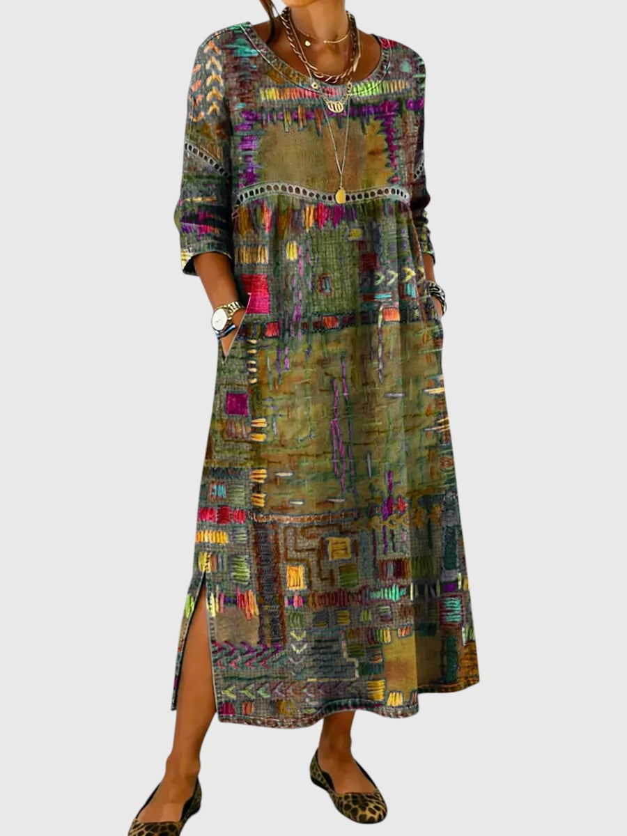 Amara™ | Effortless Patchwork Denim Dress