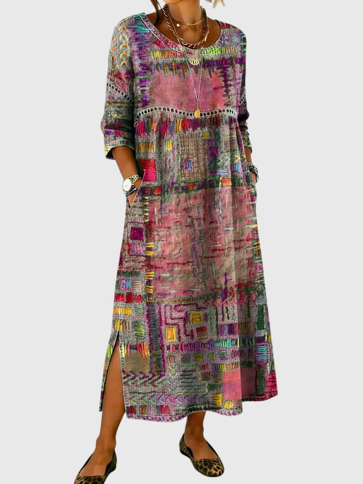 Amara™ | Effortless Patchwork Denim Dress