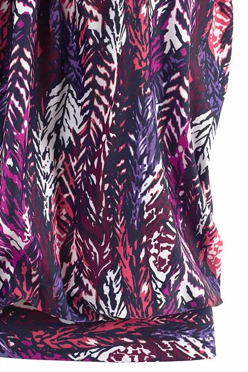 plume | Tankini set with feather print that covers the belly