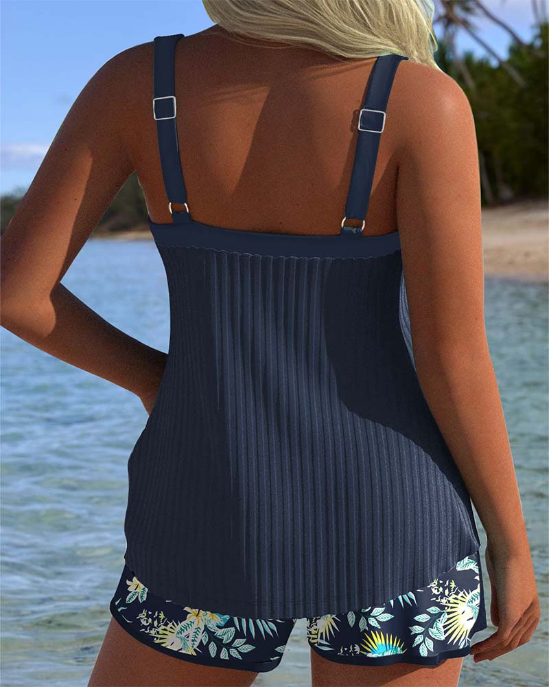 Lana® | Striped tankini with matching beach shorts