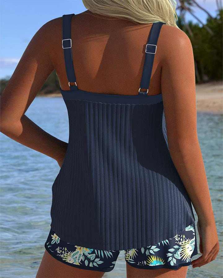 Lana® | Striped tankini with matching beach shorts