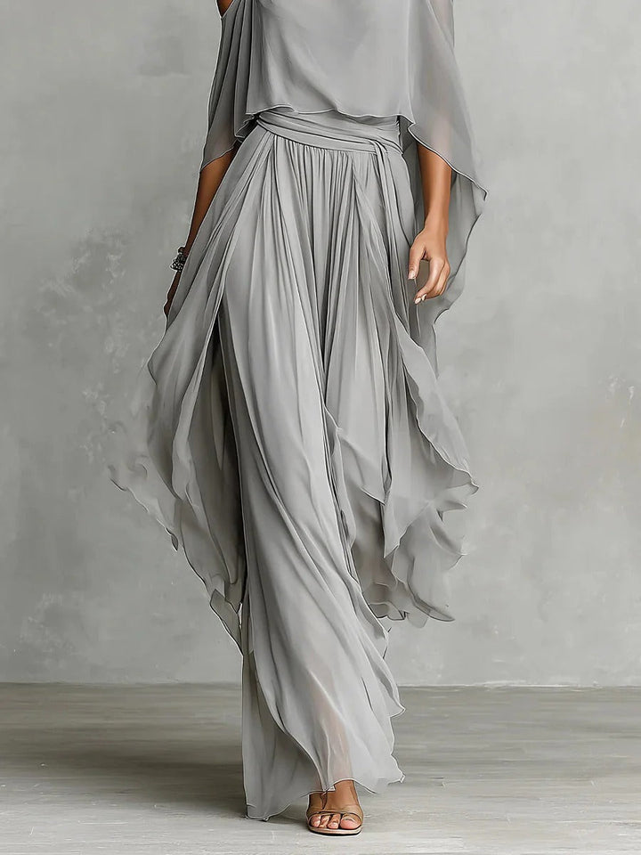Isabela | Flowy Gray Set with a Strappy Top and Lightweight Pants