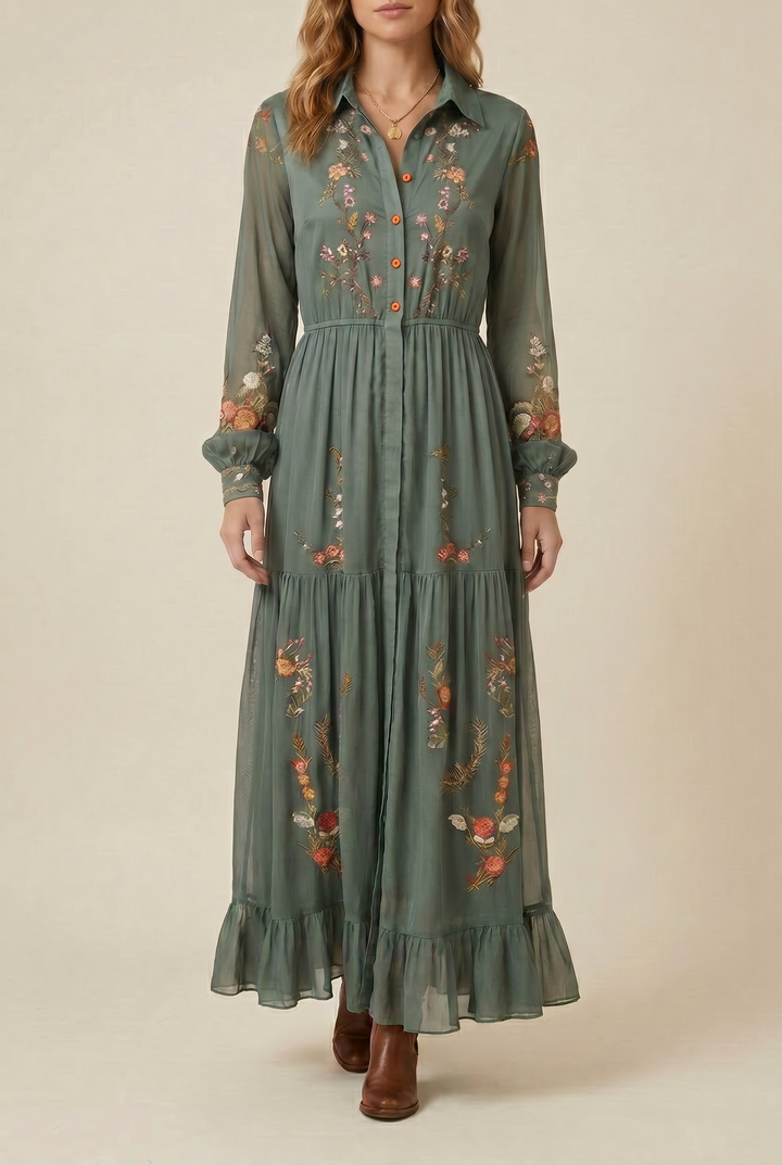 Selene™ Bohemian Floral Maxi Dress