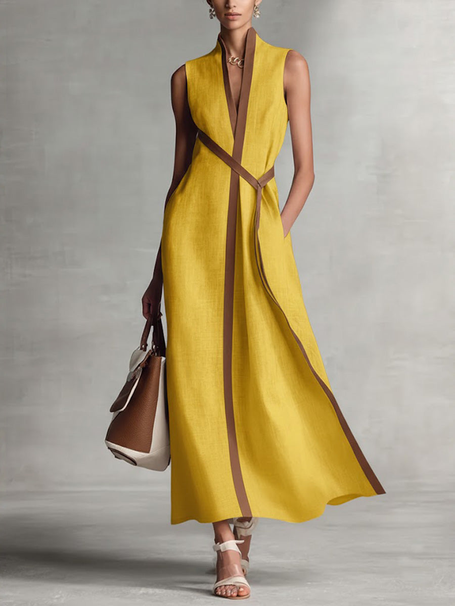 The Harper™ | Elegant Linen Maxi Dress