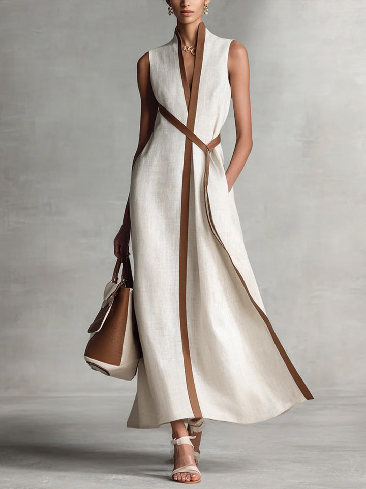 The Harper™ | Elegant Linen Maxi Dress