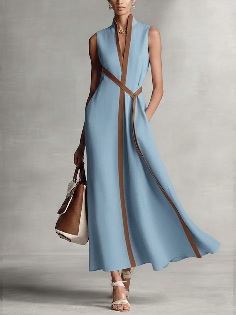 The Harper™ | Elegant Linen Maxi Dress