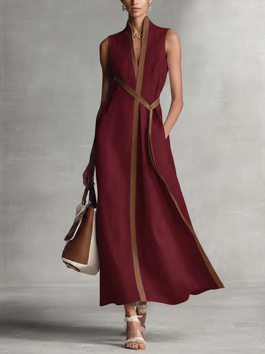 The Harper™ | Elegant Linen Maxi Dress