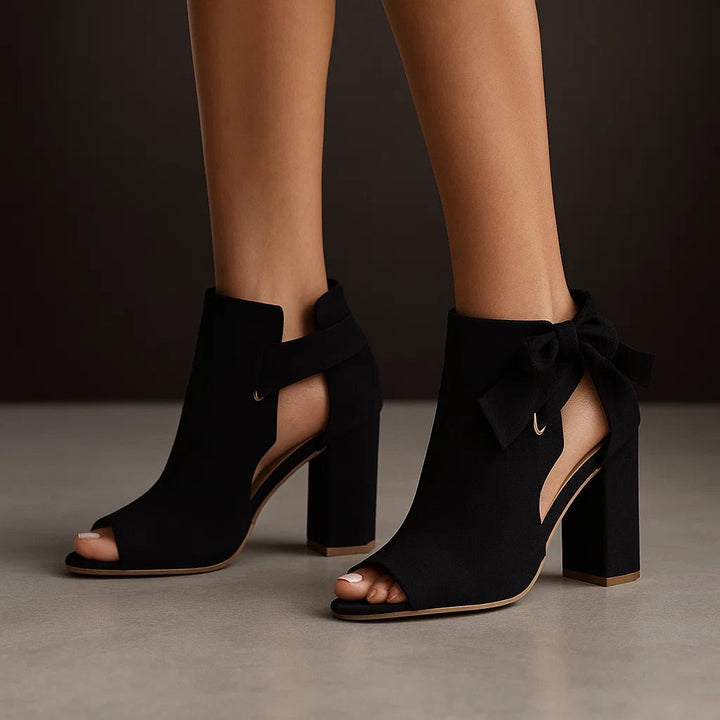 Marcella™ | Bow Accent Peep-Toe Heels