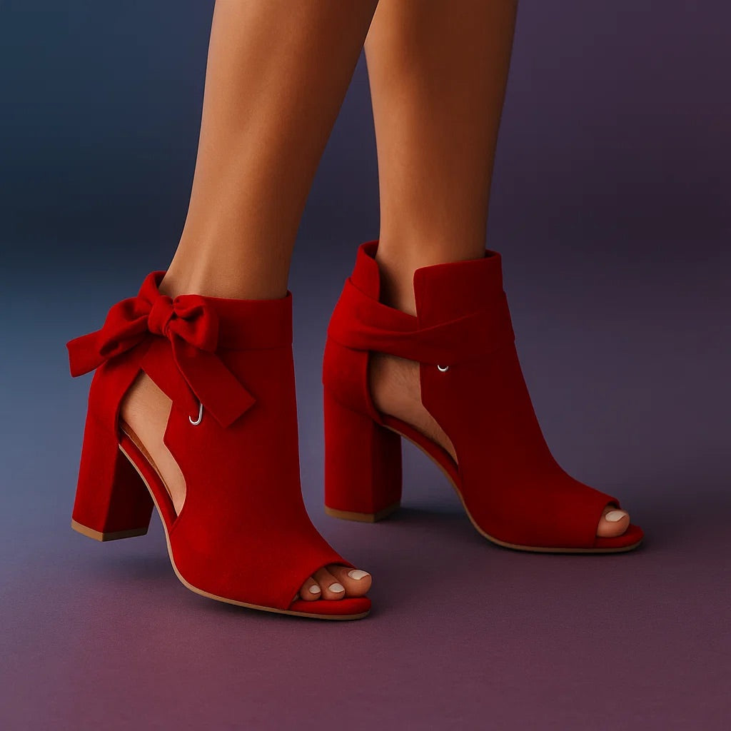 Marcella™ | Bow Accent Peep-Toe Heels